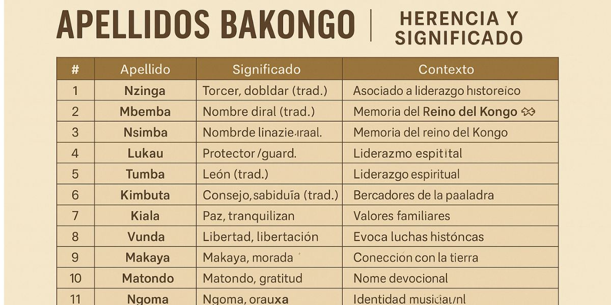 Apellidos Bakongo