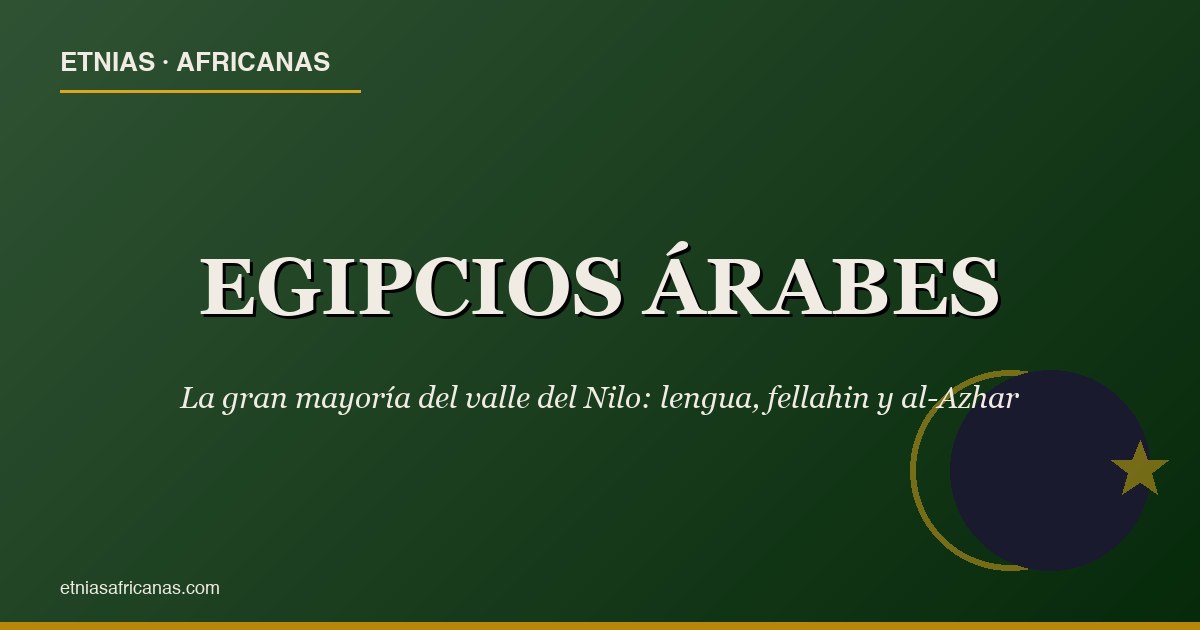 Egipcios árabes: lengua darija y herencia faraónica