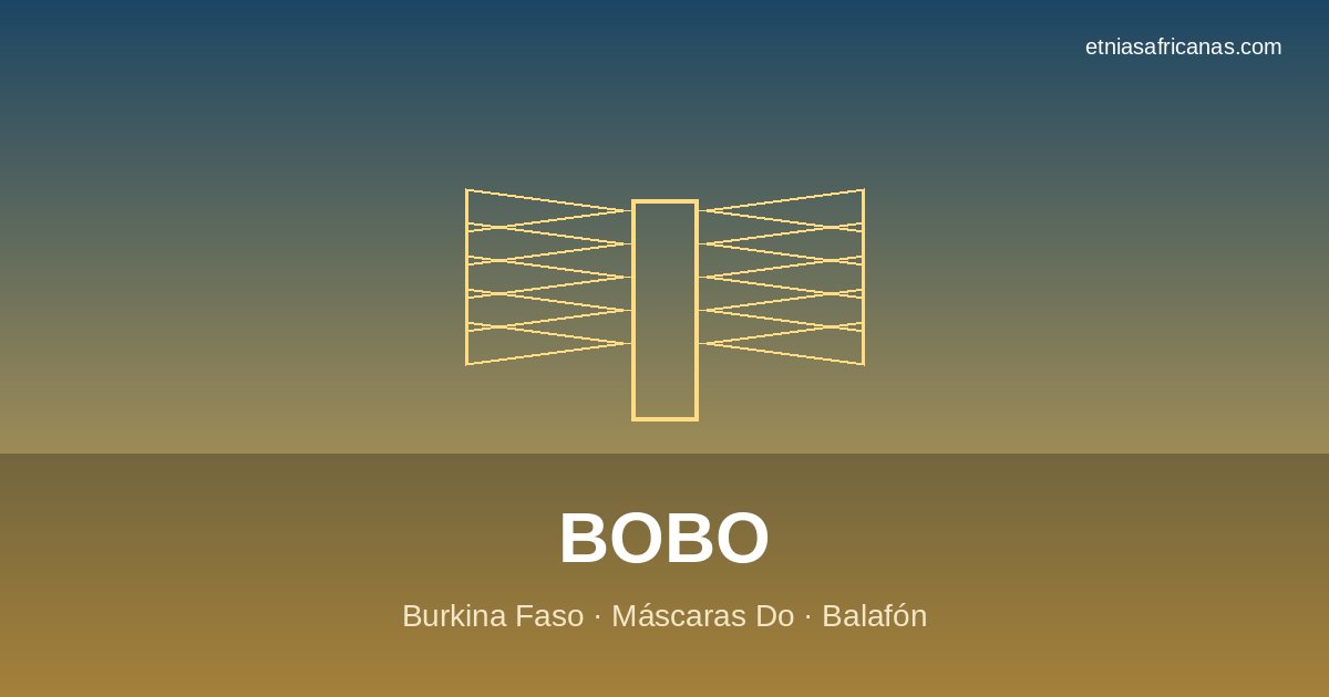 Máscara de alas geométricas Bobo-Bwa del suroeste burkinabé